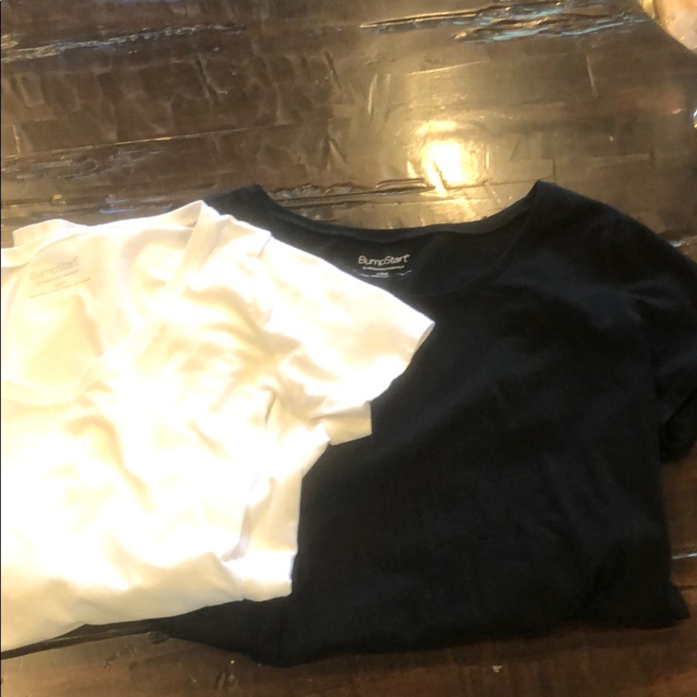 Black and white maternity tops